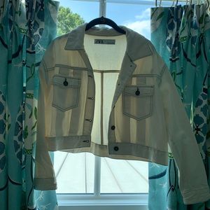 ZARA cropped jean jacket
